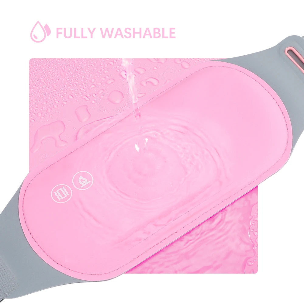 Washable USB Warm Uterus Belt Hot Compress Vibration Waist Abdominal Massager Menstrual Pain Relief Belly Warmer Heating Pad