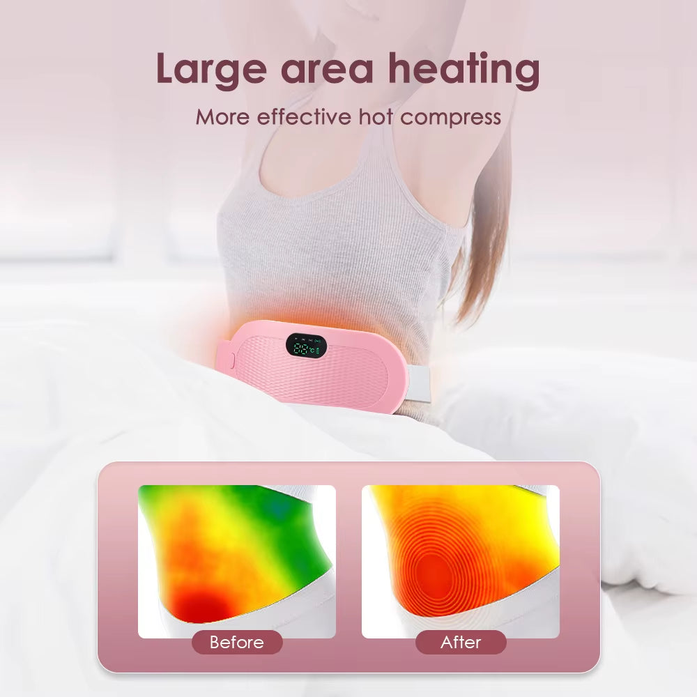 Electric Heating Waist Massage Belt for Abdominal Comfort and Menstrual Relief